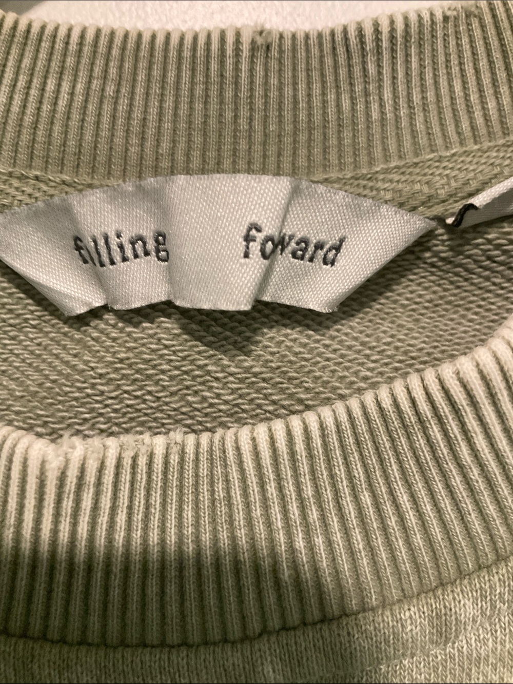 Free People Washed Sage Green Crewneck Sweatshirt - Picture 2 of 2